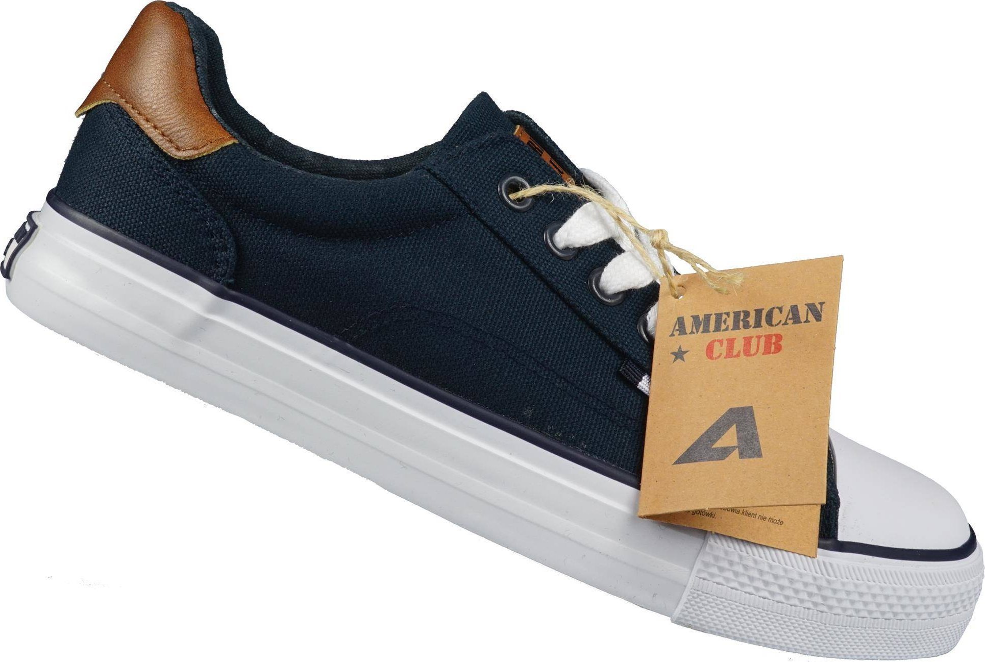 American Club Tenisówki młodzieżowe American Club czarne DLH-78NA 40