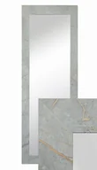 Lustra - Lustro wiszące w ozdobnej ramie 150x50 cm w kolor beton szary złoty do salonu pokoju sypialni B.D. Art - miniaturka - grafika 1