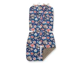 Akcesoria do wózków - Wkładka do wózka BOBONO minky - lisia rodzinka na niebieskim/brązowy - miniaturka - grafika 1