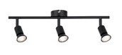 Oprawy, klosze i abażury - Oprawa ścienno-sufitowa CAROLINA 3xGU10 - czarny matowy - miniaturka - grafika 1