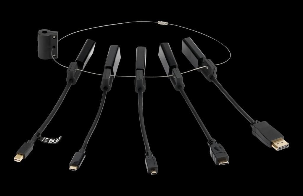 Adapter USB Deltaco Modulinis HDMI adapterių rinkinys DELTACO, USB- C, mDP, DP, Mini, Micro, juodas / HDMI-AR10 / 1902496