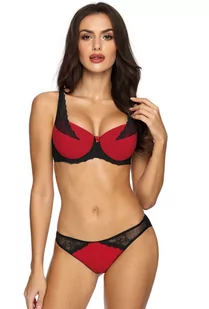 Biustonosz VENA VB-1446 push-up (kolor czerwony/czarny, rozmiar 85C) - Biustonosze - miniaturka - grafika 1