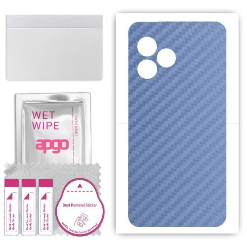 folia naklejka skórka strukturalna na TYŁ do Xiaomi Poco M6 4G - Carbon Granatowy - apgo SKINS