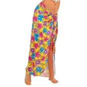 Stroje karnawałowe - PAREO HAWAJSKIE ŻÓŁTE W KWIATY - miniaturka - grafika 1