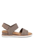 Sandały damskie - Skechers Sandały BOBS Desert Kiss 31440/TPE Brązowy - miniaturka - grafika 1