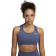 Biustonosze - Nike DF Swsh Nonpded Biustonosz Rozproszony Niebieski/Biały S - miniaturka - grafika 1