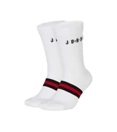 Skarpetki damskie - Nike Męskie skarpety U J Legacy Crew 2pr white/Gym red/(black) M - miniaturka - grafika 1