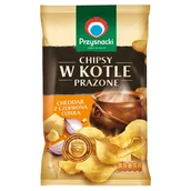 Chipsy - Przysnacki Chipsy w kotle prażone cheddar z czerwoną cebulą 125 g - miniaturka - grafika 1
