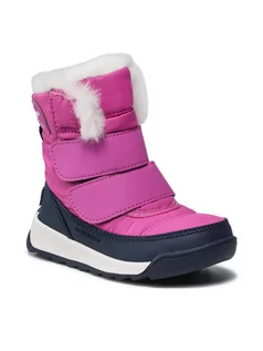 Buty dla dziewczynek - Sorel Śniegowce Childrens Whitney II Strap Wp NC3875 Różowy - grafika 1