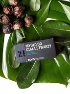 Mydła - Zew For Men Mydło do ciała i twarzy z węglem drzewnym z Bieszczad 85ml - miniaturka - grafika 1