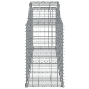 vidaXL Kosze gabionowe, 12 szt, 300x50x80/100 cm, galwanizowane żelazo - Ogrodzenia - miniaturka - grafika 6
