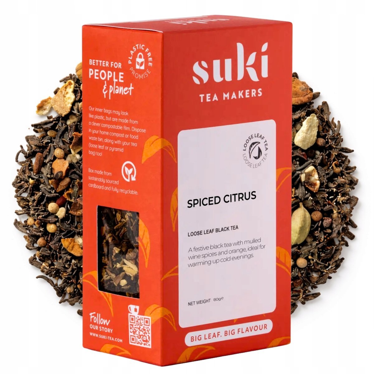 Herbata czarna cytrusowa Suki Tea Spiced Citrus 80 g liściasta pomarańcza kardamon goździki
