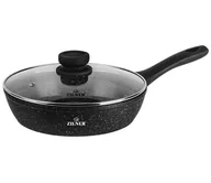 Patelnie - SK PATELNIA GŁĘBOKA 26CM 2.6L MARMUROWA Z POKRYWKĄ ZILNER ZL-7716 emix - miniaturka - grafika 1
