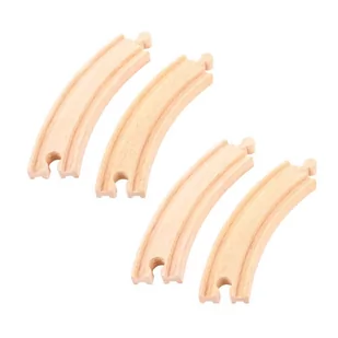 Bigjigs Toys BJT102 Długie tory - łuki BJT102 - Pociągi dla dzieci - miniaturka - grafika 1