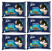 Mokra karma dla kotów - FELIX Fantastic Wiejskie Smaki w galaretce z łososiem i pstrągiem  12x(4x85g) - miniaturka - grafika 1