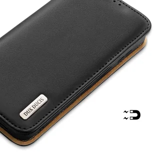 Dux Ducis Hivo skórzane etui z klapką pokrowiec ze skóry naturalnej portfel na karty i dokumenty Samsung Galaxy S22+ (S22 Plus) czarny - Etui i futerały do telefonów - miniaturka - grafika 6