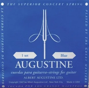 Augustine Blue Label corde seule MI (E1) pour guitare Classique tirant Fort - Struny gitarowe  - miniaturka - grafika 1