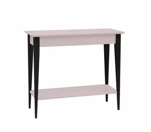 Konsola MIMO z Półką 85x35cm - Czarne Nogi / Różowa - Konsole i sekretarzyki - miniaturka - grafika 1