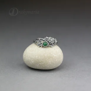 Gałązki kwiatowe - z awenturynem - Pierścionki - miniaturka - grafika 1