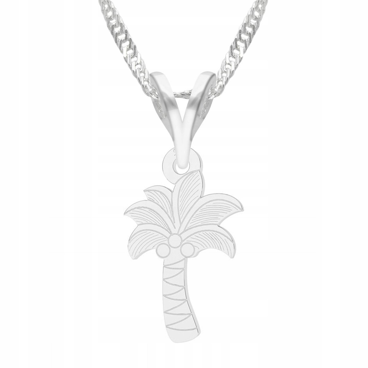 Naszyjnik Srebrny Drzewo Palma Drzewko Liść Listek Palmy SREBRO 925