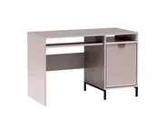 Biurka - Nowoczesne biurko ryflowane fronty kaszmir metalowe nogi STYLES - miniaturka - grafika 1