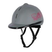 Kaski do jazdy konnej - Kask jeździecki Beauty szary - miniaturka - grafika 1