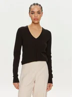 Swetry damskie - Calvin Klein Sweter K20K207569 Czarny Regular Fit - miniaturka - grafika 1