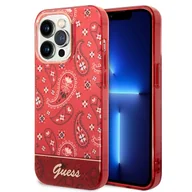 Etui i futerały do telefonów - Guess GUHCP14XHGBNHR iPhone 14 Pro Max 6,7" czerwony/red hardcase Bandana Paisley - miniaturka - grafika 1