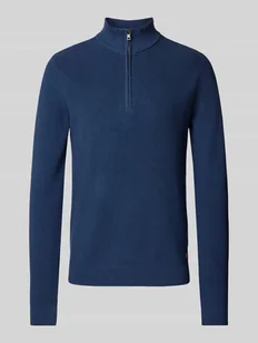 Sweter z dzianiny z kołnierzem model ‘Codford’ - Swetry męskie - miniaturka - grafika 1