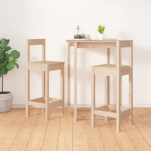 Lumarko Stołki barowe, 2 szt., 40x41,5x112 cm, lite drewno sosnowe - Taborety i hokery - miniaturka - grafika 7