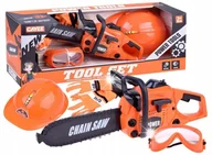 Zabawy w naśladowanie dorosłych - Zestaw małego drwala PIŁA kask akcesoria ZA2895 - miniaturka - grafika 1