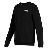 Bluzy męskie - Bluza męska Puma ESS CREW FL czarna 84746001-S - miniaturka - grafika 1