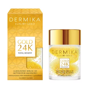 Dermika Luxury Gold 24K Luksusowe Serum 3D Aktywator Młodości Na Dzień I Na Noc, 60g - Serum do twarzy - miniaturka - grafika 1