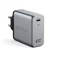 Ładowarki do telefonów - Satechi 100W USB-C PD GaN Wall Charger EU - ładowarka sieciowa 100W PD Space gray - miniaturka - grafika 1