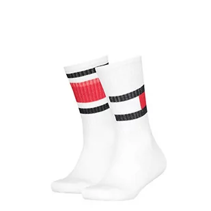 Tommy Hilfiger Skarpety dziecięce z flagą uniseks (2 sztuki), biały, 31-34 - Skarpetki damskie - miniaturka - grafika 1