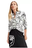 Bluzki damskie - Desigual Cam_Verona bluzka, biała, X-Small damska, Biały, XS - miniaturka - grafika 1