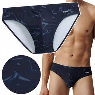 ATLANTIC Dopasowane Kąpielówki Męskie Krótkie Majtki Slipy na BASEN - L - Kąpielówki męskie - miniaturka - grafika 1