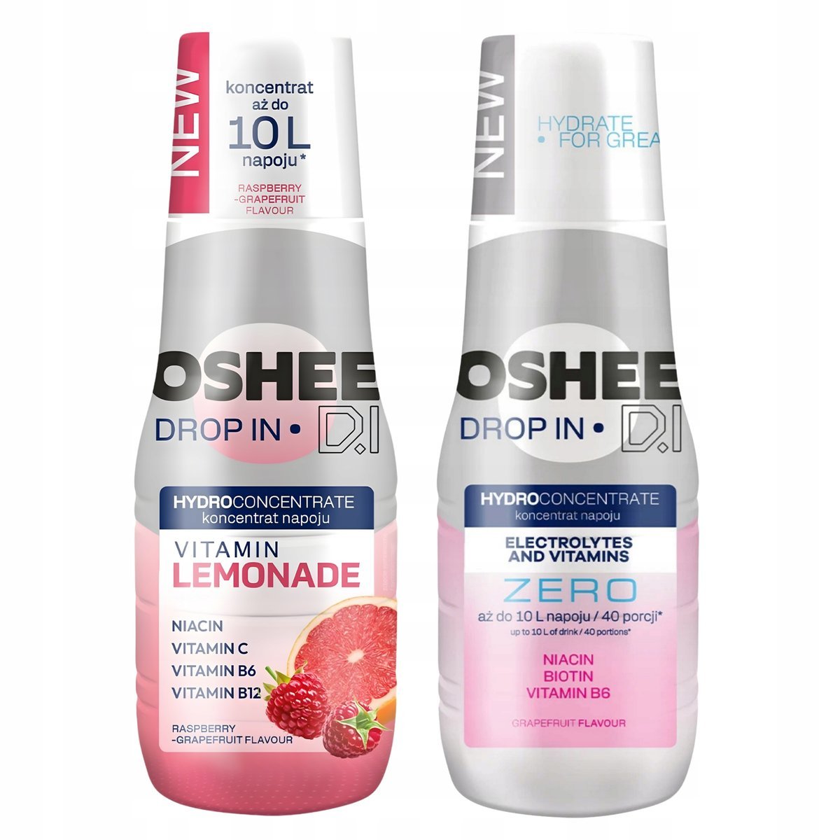 Koncentraty OSHEE Drop In Lemonade Malina Grejpfrut + Grejpfrut Bez Cukru