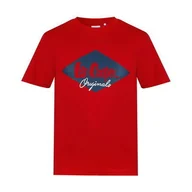 Koszulki męskie - Lee Cooper koszulka męska czerwona Logo, Rozmiar 4XL - miniaturka - grafika 1