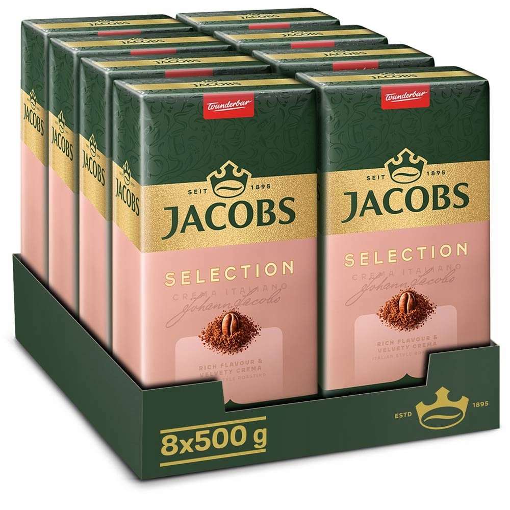 Kawa mielona Jacobs Crema Selection Italiano 8x 500g [4kg kawy]