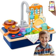 Zabawki AGD - ZLEWOZMYWAK KUCHENKA 2w1 DLA DZIECI Prawdziwa Woda + Akcesoria EDUKACYJNA KUCHNIA PREZENT DLA DZIEWCZYNKI I CHŁOPCA 3+ EBOOK - miniaturka - grafika 1