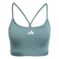 Biustonosze - adidas Damski biustonosz treningowy AeroReact 3Stripes XL - miniaturka - grafika 1