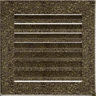 Akcesoria kominkowe - Kratki.pl KRATKA KOMINKOWA FRESH CZARNO-ZŁOTA 170X170 MM 17CZ/FRESH - miniaturka - grafika 1