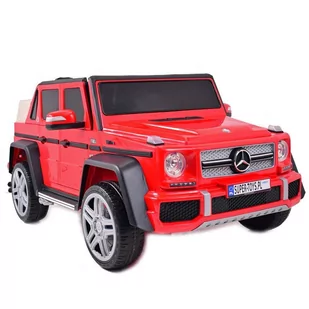 Import SUPER-TOYS SUPER-TOYS ORYGINALNY MERCEDES MAYBACH G650 MIĘKKIE SIEDZENIE MIEKKIE KOŁA/A100  A-100-G650-CZERWONY - Jeździki dla dzieci - miniaturka - grafika 1