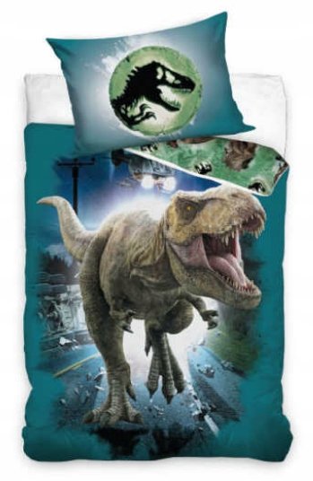 Bawełniana Pościel Jurassic World Pościel Dinozaur Pościel T-rex 140x200