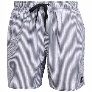 Spodenki kąpielowe męskie adidas Stripey Classics szare IL4020 M - Kąpielówki męskie - miniaturka - grafika 1