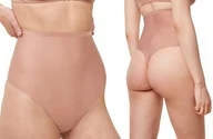 Majtki damskie - Bezszwowe i modelujące majtki damskie Stringi Triumph Shape Smart Highwaist String XL - miniaturka - grafika 1