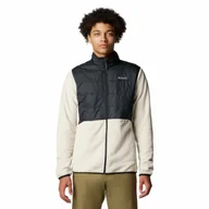 Bluzy męskie - Męska bluza polarowa Columbia Basin Butte Full Zip Fleece II dark stone/black - M - miniaturka - grafika 1