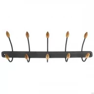 Wieszaki i stojaki - Wieszak ścienny 80044 Szary z drewnianymi zakończeniami - miniaturka - grafika 1