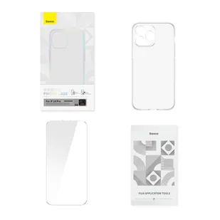 Baseus Corning Case etui do iPhone 14 Pro pancerny pokrowiec + szkło przezroczyste - Etui i futerały do telefonów - miniaturka - grafika 8